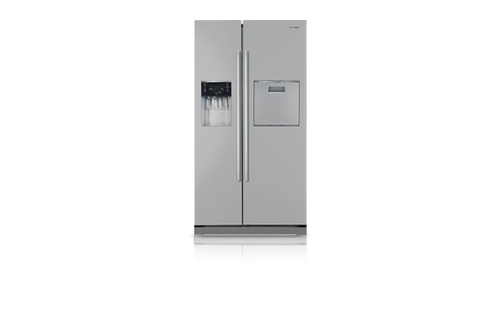 Samsung RSA1ZHPE side-by-side refrigerator Freestanding Platinum, Silver