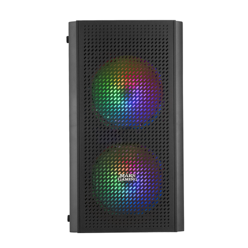 Mars Gaming MC300 Micro ATX Tempered Glass PC Case 3xFRGB Fan Black – image 3