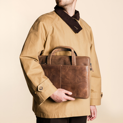 Accezz Leather Laptoptas 16 inch - Cognac, afbeelding 3