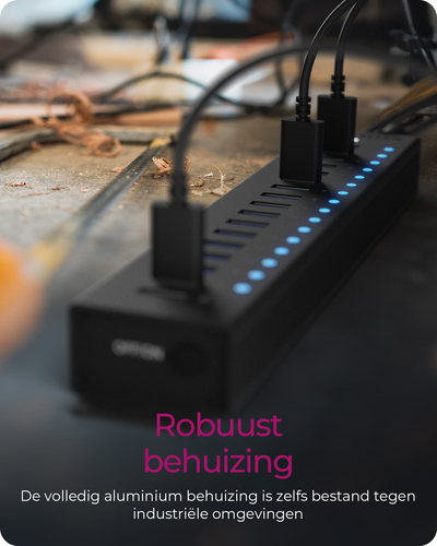 Hub 16+1 Port USB IcyBox 16x USB; 1x USB Laden USB3.2 Gen1 retail, afbeelding 3