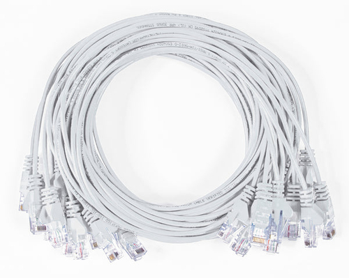 CAT6 U/UTP SLIM NETWORK PATCH CABLE, 0.5 FT., WHITE, 10-PACK
