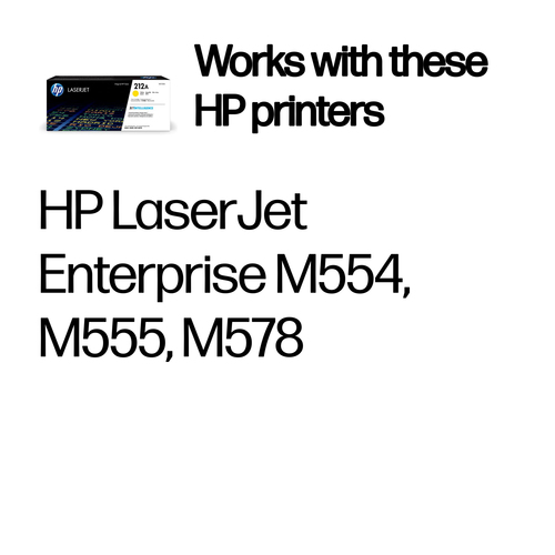 HP 212A Original LaserJet Toner Cartridge Yellow W2122A - image 2