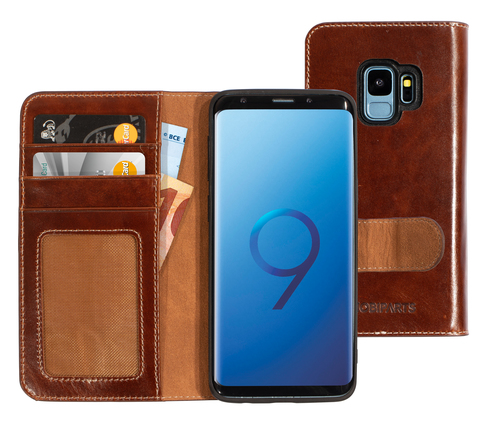 Mobiparts Excellent Wallet Case 2.0 Samsung Galaxy S9 Oaked Cognac