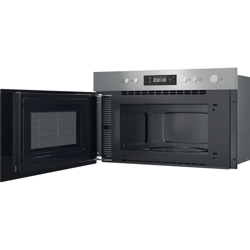 Hotpoint Class 3 Hpm K12C Xuk 22 Litre 38cm High, Built In Small Microwave With Grill - Stainless Steel - image 3