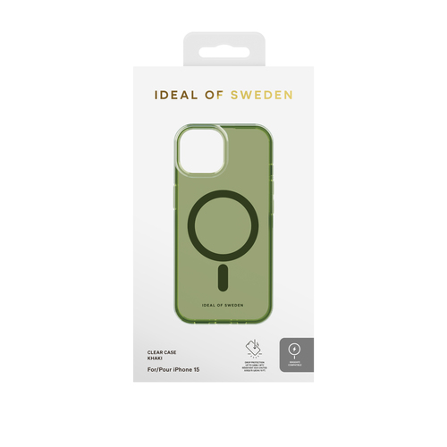 iDeal of Sweden Clear Case MagSafe iPhone 13 / 14 / 15 / 16e Khaki – image 2