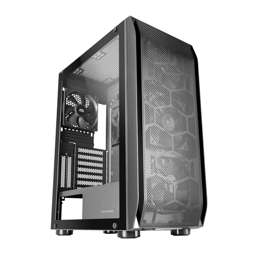 Mars Gaming MC-PRO2 Professional E-ATX Tower FREEZER CPU System 5 Ultra-quiet Fans and Metal-Mesh Front Black