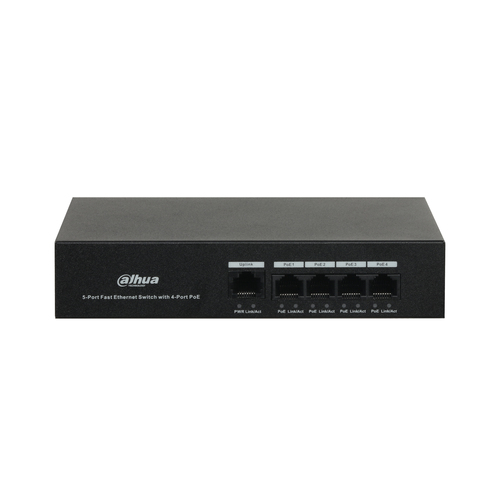 Dahua Technology PoE DH-PFS3005-4ET-36 network switch Unmanaged L2 Fast Ethernet (10/100) Power over Ethernet (PoE) Black