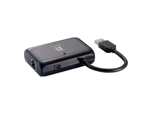 LevelOne Gigabit USB Network Adapter, USB Hub – image 2
