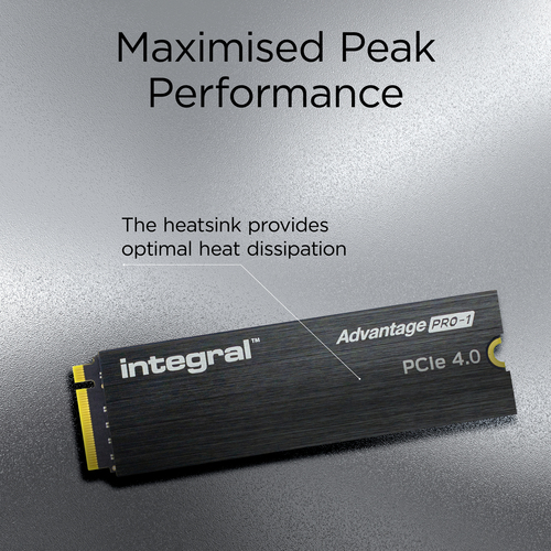 Integral 2TB - 2000GB SSD M.2 2280 NVME 1.4 PCIe Gen4 x4 R-7400MB/s W-6700MB/s IOPS R-850K W-1000K TBW 1000 WITH HEATSINK ADVANTAGE PRO-1 – image 6