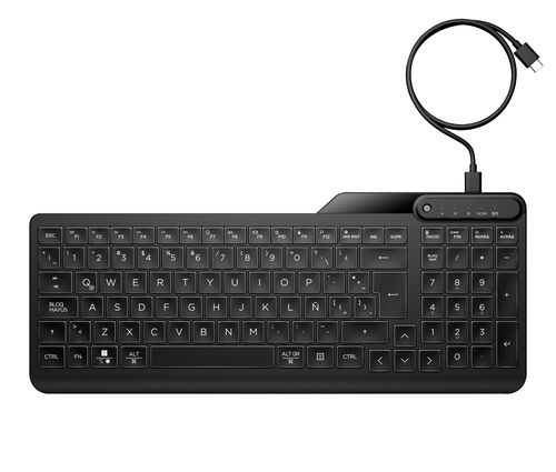 HP Inc. Klawiatura 405 Multi-Device podświetlana przewodowa  7N7C1AA