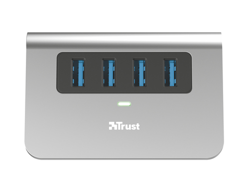 Trust 23870 interface hub USB 3.2 Gen 1 (3.1 Gen 1) Type-A 5000 Mbit/s Aluminium, Black – image 4
