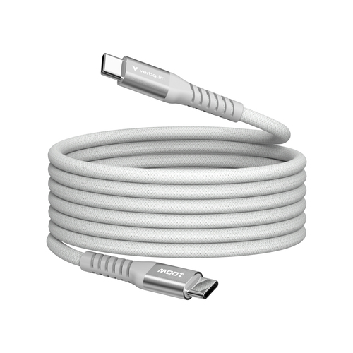 Product image: Verbatim Sync & Charge Magnetic Cable - 100W USB-C to USB-C 120 cm Grey