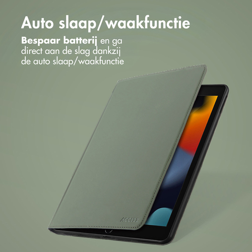 Accezz Classic Tablet Case iPad 9 (2021) / iPad 8 (2020) / iPad 7 (2019) 10.2 inch - Groen, afbeelding 7