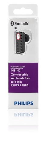 Philips SHB1100/93 headphones/headset Wireless Ear-hook, In-ear USB Type-A Bluetooth Black