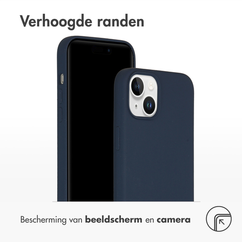 Accezz Liquid Silicone Backcover met MagSafe iPhone 15 Plus Telefoonhoesje Blauw, afbeelding 6