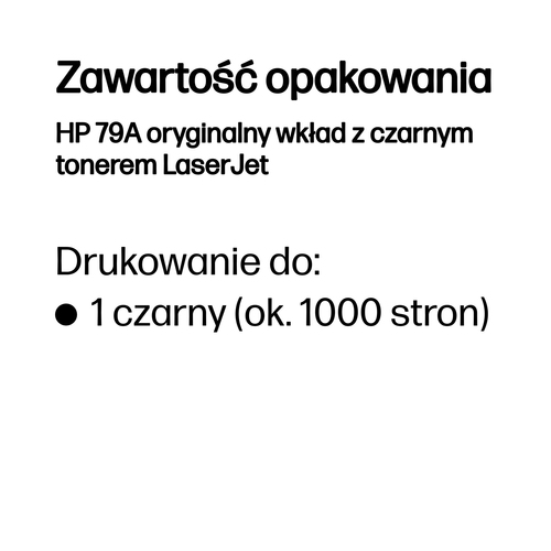 HP 79A oryginalny wkład z czarnym tonerem LaserJet CF279A