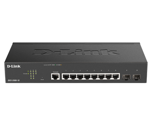 D-Link DGS-2000-10 сетевой коммутатор Управляемый L2/L3 Gigabit Ethernet (10/100/1000) 1U Черный