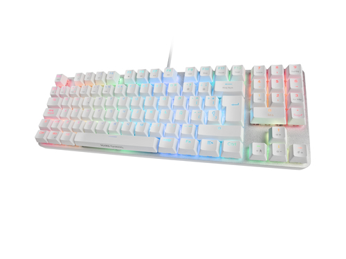 Mars Gaming MKREVOPROWRES White, Mechanical RGB Gaming Keyboard, TKL+ NUM, Red Switch, Spanish – image 1
