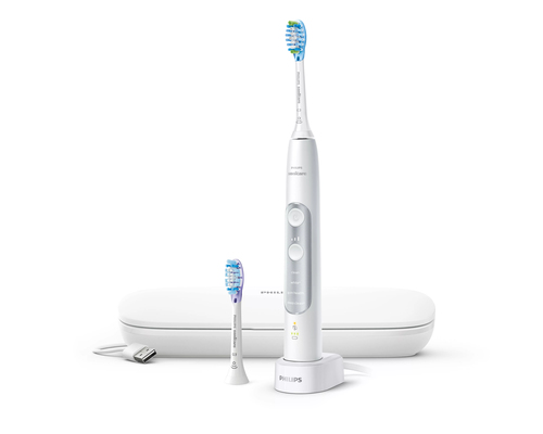Philips HX9690/06 electric toothbrush Adult Sonic toothbrush Silver, White