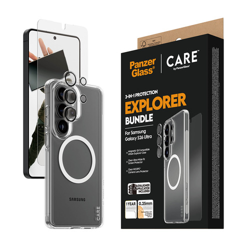 PANZERGLASS - CARE by 3-in-1 Galaxy S Ultra 2026 CR46018 Screenprotector (glas) Samsung Galaxy S26 Ultra 1 stuk(s) – Foto 7 van 7