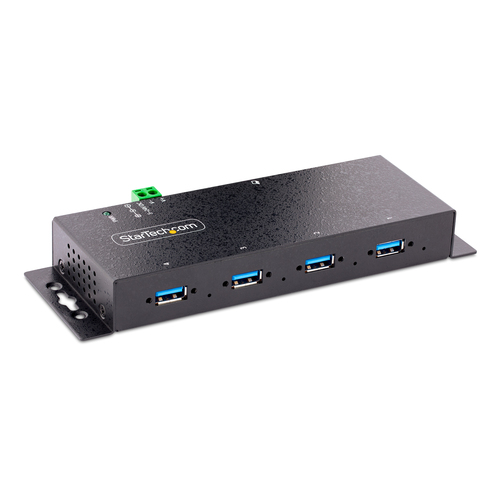 StarTech.com 4-Port USB 3.0 Hub - Metal Industrial USB-A Hub - Wall or Desk Mountable USB Data Hub - TAA Compliant USB Expander Hub (ST4300USBM) Sort – billede 8
