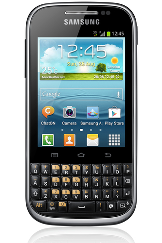 Samsung Galaxy Ch@t 7.62 cm (3") Single SIM Android 4.0 3G Micro-USB B 4 GB 1200 mAh Black