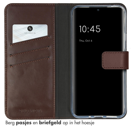 Selencia Echt Lederen Bookcase Samsung Galaxy A54 (5G) - Bruin, afbeelding 3