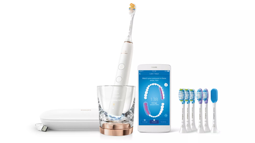 Philips HX9957/81 electric toothbrush Adult Sonic toothbrush Rose gold, White