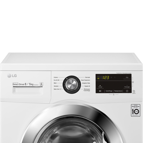 LG F4J3TM5WE.ABWQPIS washer dryer Freestanding Front-load White – image 4