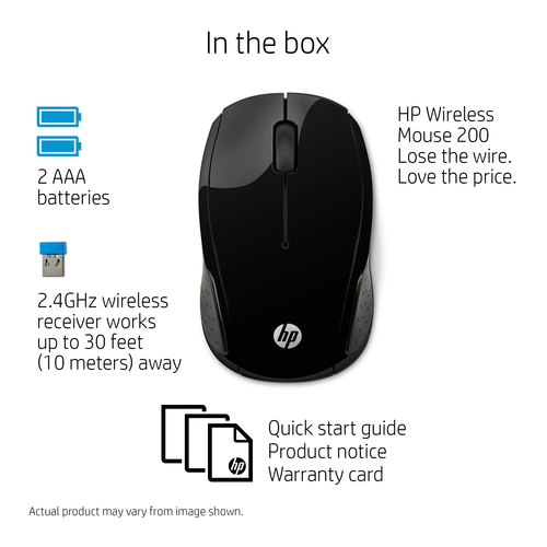 HP X6W31AA#Abb Wireless Mouse Optical Black 3 Buttons 1000 dpi - image 4