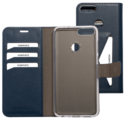 Mobiparts Classic Wallet Case Huawei P Smart (2018) Blue