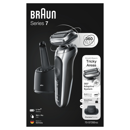 Braun Series 7 70-S7200cc Foil shaver Trimmer Silver – image 8
