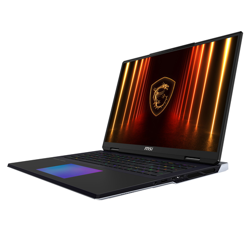 MSI Titan 18 HX AI A2XWIG-402FR Intel Core Ultra 9 285HX Ноутбук 45,7 cm (18") UHD+ 64 GB DDR5-SDRAM 6 TB Твердотельный накопитель (SSD) NVIDIA GeForce RTX 5080 Wi-Fi 7 (802.11be) Windows 11 Pro Черный AZERTY Французский