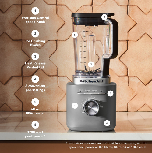 Kitchenaid Pure Power 5KSB2073BDG Blender - Charcoal Grey, Silver/Grey - image 3