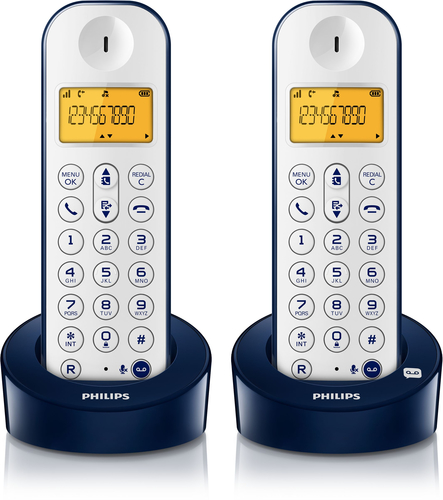 Philips D1252WD/FR telephone DECT telephone Caller ID Blue, White – image 2