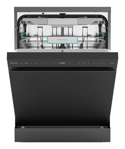 Hisense HS673A90BXUK Wifi Connected Full Size Dishwasher - Black Inox - A Rated, Black Inox - image 3