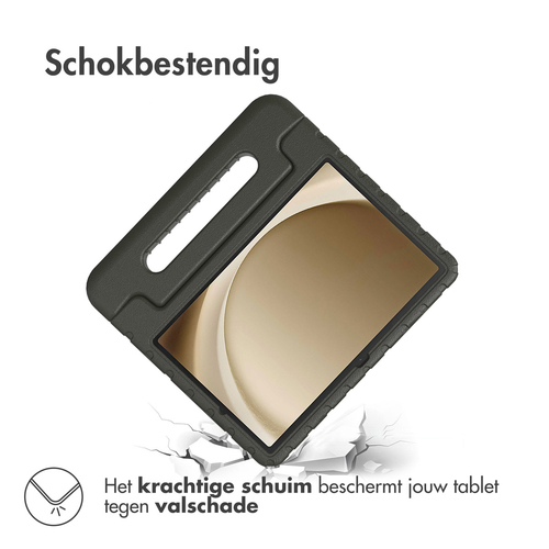 Accezz Kidsproof Backcover met handvat voor de Samsung Galaxy Tab A9 Plus Tablethoesje Zwart, afbeelding 2