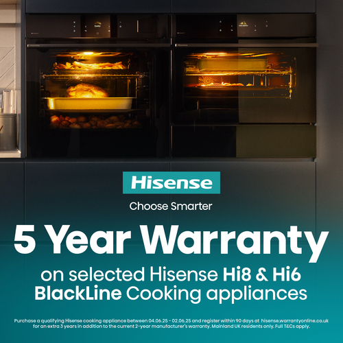 Hisense Hi6 BlackLine AirFry BSA66346PDBGUK Electric Pyrolytic Steam Smart Oven - Jet Black, Black - image 2