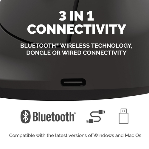Fellowes Vertical Wireless Mouse Breyta Plus+ Ergonomic Right Handed Vertical Mouse with Antibacterial Protection Large – image 6