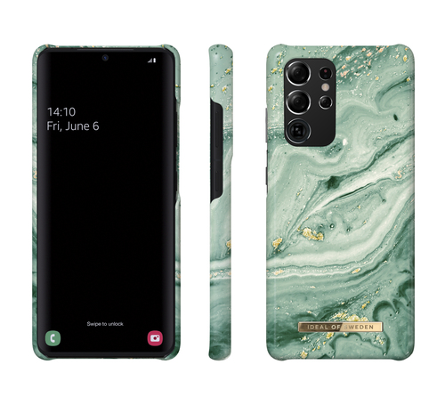 iDeal of Sweden Printed Case Galaxy S21 Ultra Mint Swirl Marble – image 2
