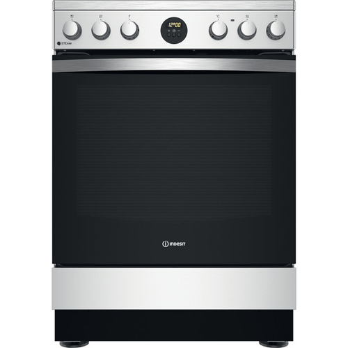 Indesit IS67V8CHX/E cooker Freestanding cooker Electric Ceramic hob Stainless steel
