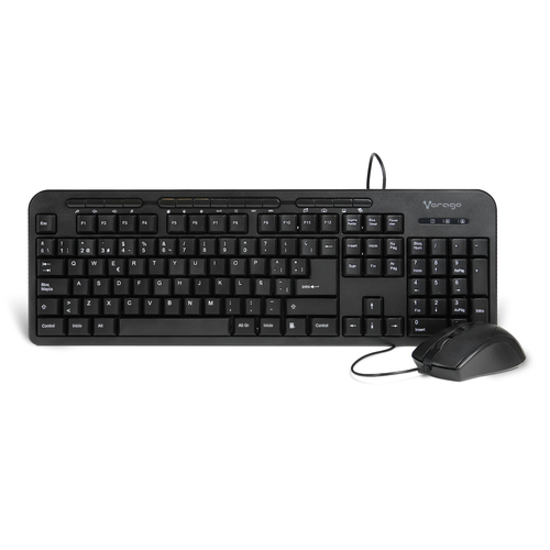 Teclado y Mouse Vorago KM-107 Alámbrico Multimedia USB Color Negro KM-107 - KM-107