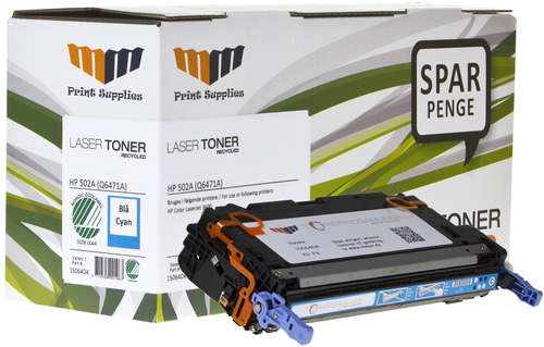 MM Cyan Laser Toner - HP 502A (Q6471A) - For HP Color LaserJet