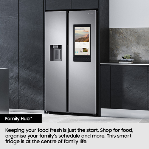 Samsung Bespoke AI Family Hub RS90F66BETEU American-Style Smart Fridge Freezer - Silver/Grey - image 5