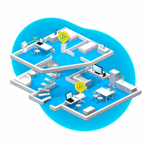 FRITZ!Powerline 1260E WLAN Set – image 3