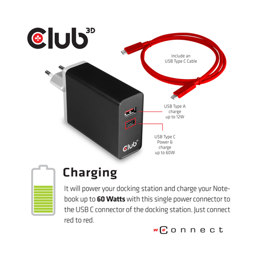 CLUB3D USB TC3.2 Gen 1 Trip dyn PD C60W-100W – image 5
