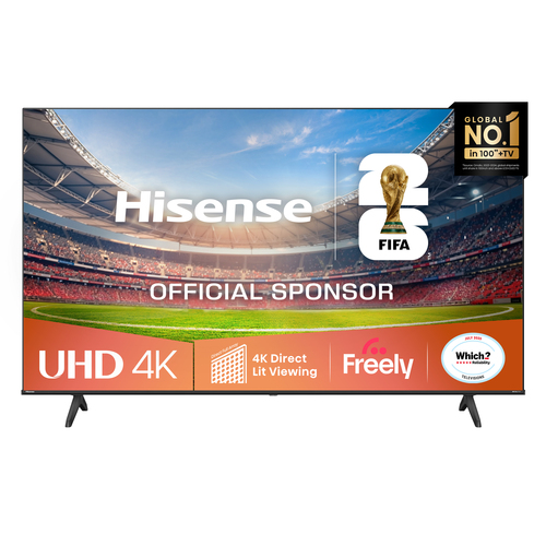 Hisense A6Q 75" 4K Ultra HD Smart Freely TV [2025] - 75A6QTUK, Black - image 1