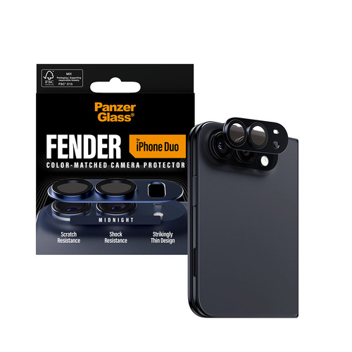 PanzerGlass ® Fender Camera Lens Protector Midnight iPhone Duo Doorzichtige schermbeschermer Apple 1 stuk(s)