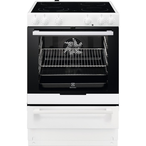 Electrolux EKC7000W1 Freestanding cooker Electric Zone induction hob Black, White