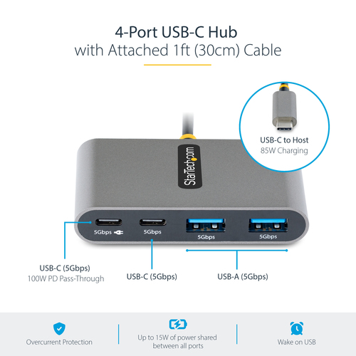 StarTech.com 4-Port USB-C Hub with – image 7